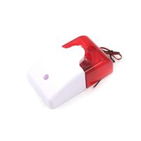 Karcy Wired Strobe Siren DC 12V 110dB Sound Alarm Strobe Flashing Light with Screws for Security Alarm System Red White 1 Pack