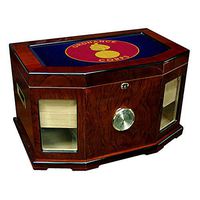 Large Premium Desktop Humidor - Glass Top -US Army Ordnance Corps, Branch Plaque