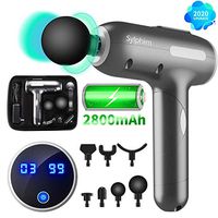 Massage Gun Muscle Neck Back Shoulder Massager- Handheld Deep Tissue Percussion Massager, Rechargeable Powerful Massager with 7 Massage Head Attachments & Portable Bag(Black)