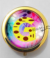 BlackKey Letter G 3-Compartment Decorative Pocket Gift Box Case Organizer for Pill, Color 2 -1365