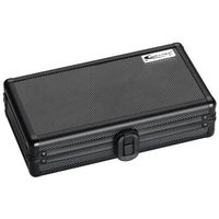 Vector Black Aluminum Rugged Travel Cigar Humidor 4 Ct