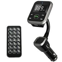 Wireless Bluetooth Car FM Transmitter Radio Adapter Car Kit With 2 USB 2.1A Car Chargers 3.5mm AUX Input, LCD Display Car BT FM Transmitter with SD Card Slot, with Remote Controller