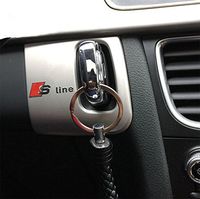 AUTO-P Stainless Steel Interior Car S line logo Keyhole Cover Sline Key Hole Trim Car Chrome 3D Sticker For Audi A4 A5 S5
