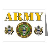 Note Card United States US Army Military Seal