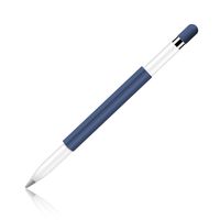 Auxoda Magnetic Sleeve, Soft Silicone Holder Grip with Charging Cap Holder compatibles with iPad Pro Pencil (Navy Blue)