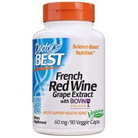 Doctor's Best French Red Wine Grape Extract, Non-GMO, Vegan, Gluten Free, Soy Free, 90 Veggie Caps