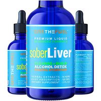 Sober Liver - Anti Alcohol + Liver Cleanse Detox, Hydrate Electrolytes, Hangover Cure l Natural 15-in-1 Herbal, Fast Acting Liquid Drops – 120 Servings I Milk Thistle, Artichoke, Chanca Piedra +