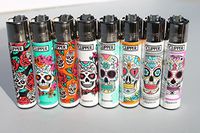 Bundle - 8 Items - Clipper Lighter Sugar Skulls"Mexican Skulls 2" Collection