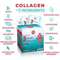 BlestHealth Collagen Peptides Powder - Biotin, Vitamin C, Glutathione, Hyaluronic Acid, Hydrolyzed Collagen Protein, Hair, Skin, Nails, Collagen Peptides- Packets 20, Hair Growth