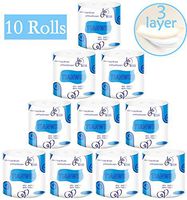 Professional 3-Ply Toilet Paper, Silky Smooth Ultra Soft Professional Series Premium Toilet Paper, Home Kitchen Toilet Tissue, Soft, Strong and Highly Absorbent Hand Towels for Daily Use (10 Rolls)