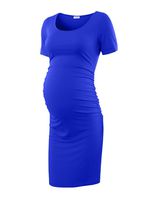 Peauty Maternity Dress for Baby Shower Royal Blue Large