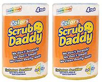 Scrub Daddy, Colors Sponge Set - FlexTexture Sponge, Soft in Warm Water, Firm in Cold, Deep Cleaning, Dishwasher Safe, Multiuse, Scratch Free, Odor Resistant, Functional, Ergonomic, 8pc