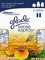 glade Sense and Spray Refills Twin Pack, Hawaiian Breeze, 0.86 Ounce (Pack of 6)