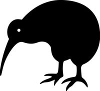 hBARSCI Kiwi Bird Vinyl Decal - 5 Inches - for Cars, Trucks, Windows, Laptops, Tablets, Outdoor-Grade 2.5mil Thick Vinyl - Black