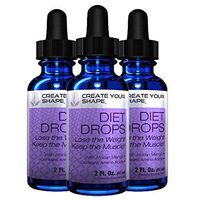 Create Your Shape Diet Drops Best Seller – 3 PK - Lose Weight – Fat Burner – with African Mango – Amino Acids – Appetite Suppressant – All Natural – Made in The USA