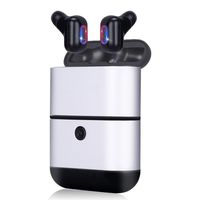 Kitbeez Mini Bluetooth Earbuds,Wireless Headphones Bluetooth Beats Wireless Earbuds Noise Cancelling with Built-in Mic,Charging Box Power Bank Compatible iPhone Samsung Sport Running (Silver)