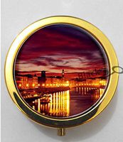 BlackKey Italy Tourism Travel Venice City 3-Compartment Decorative Pocket Gift Box Case Organizer for Pill, Color 2 -231