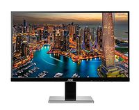 AOC U2777PQU 27-Inch Class IPS 4K LED Monitor, 3840 x 2160, 350sd/m2, 5ms, 50M:1, VGA, DVI, DP, HDMI, USB, SPK, HA