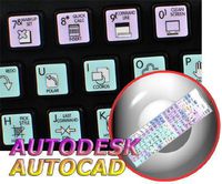 AUTODESK AUTOCAD Galaxy Series New Keyboard Stickers Shortcuts 12X12 Size