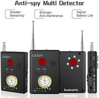RF Signal Detector, Sunshinelife RF Bug Detector Wireless Anti-spy Hidden Camera Lens RF Detector Radio Wave Signal Detect Full-Range GSM Device Finder for Anti Eavesdropping Candid GPS Tracker