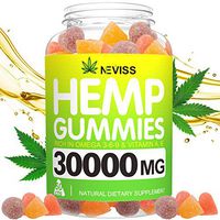 Vegan Hemp Gummiés for Pain, Anxiety, Stress & Inflammation Relief, Sleep, Relaxing, Calm & Mood Support, 100% Natural Organic Hemp Infused Gummiés 30000 MG, 60 cts Hemp Big Gummiés, Made in USA