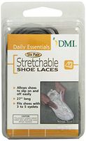 Duro-Med Stretchable Elastic Shoelaces, Helps Shoes Slip On and Off, 27 Inches, Black (6 Pair) (Pack of 2)