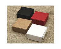 10Pc Kraft Packing Paper Gift Box,Box for Packaging,Foldable Candy Boxes,Small Soap Box 7.5X7.5X3Cm,Red,7.5X7.5X3Cm