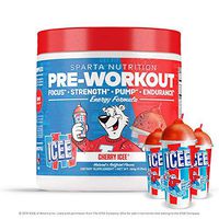 Sparta Nutrition Pre-Workout Fully Loaded Formula Supporting Energy, Mood, and Focus, Cherry ICEE, 20 Serving