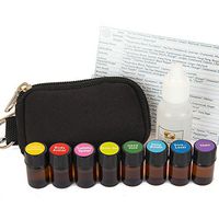 Essential Oil Pocket Doctor Blends Keychain Kit w/Artisan Blends for Respiratory, Digestion, Immunity, Headache, Anti-Stress, Sleep, Citrus Mood Lift, Sore Muscle in (8) 2ml Drams