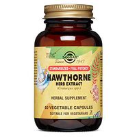 Solgar Standardized Full Potency Hawthorne Berry Herb Extract Vegetable Capsules, 60 Count