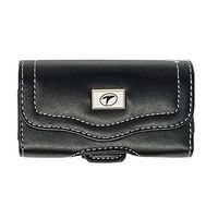 Insulin Pump Carrying Case/Black Pouch with White Stitching & Belt Clip. Size: A660 (L3.50" X W2.0" X D1.0")