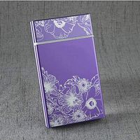 Lcxligang Women's Ultra-Thin Cigarette Case, Can Hold 20 Fine Smoke Automatic Cigarettes Case (Color : Purple)