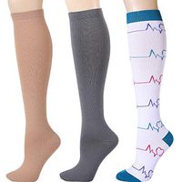 Compression Socks for Women & Men - Ovruns Best 15-20 mmHg Pregnancy Nurse Flight Travel Recovery Medical Support
