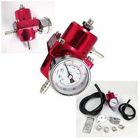 Rev9Power Rev9_AC-007-RED; Fuel Pressure Regulator With Gauge(Red) by Rev9Power