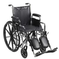CS20DDA-ELR - Chrome Sport Wheelchair, Detachable Desk Arms, Elevating Leg Rests, 20 Seat