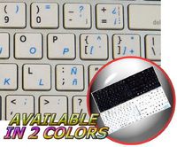 MAC ENGLISH - SPANISH (TRADITIONAL) KEYBOARD STICKERS WHITE BACKGROUND