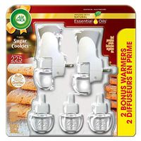 Air Wick Holiday Scented Oil Kit (2 Warmers + 5 Refills) Sugar Cookies, Air Freshener with Essential Oils