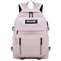Choco Mocha Girls Backpacks for Teen Girls School Water Resistant College Charging Backpack for Women Bookbag Casual Travel Daypack Side Pocket with 15.6 Inch Laptop Sleeve Pastel Pink