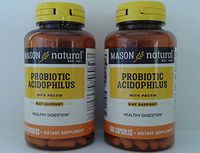 Mason Natural Acidophilus with Pectin Capsules 100 ea (Pack of 2)