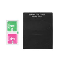 Huilier 1 Pair Dust Guard Protective Sticker Earphone Case Shell Skin Dust-Proof for Airpods Charging Box