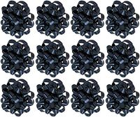 PMU Gift Bows Confetti, Large, Black (12/Pkg) Pkg/1