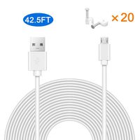 MOYEEL 42.5Ft(13M) Power Extension Cable for Wyze Cam/Wyze Cam Pan, Blink XT Cam, Yi Camera, NestCam Indoor and Quick Charge Power for Home Security Camera (1 Pack)