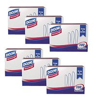 DXEKH207 - Dixie Plastic Cutlery,WHITE, Pack of 6, Total 600 Knives