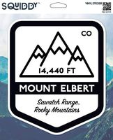 Squiddy Mount Elbert - Vinyl Sticker for Car, Laptop, Notebook (5" high)