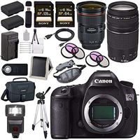 Canon EOS 5DS-R 5DSR DSLR Camera + EF 24-70mm f/2.8L II USM Lens + Canon EF 75-300mm f/4-5.6 III Telephoto Zoom Lens + LPE-6 Lithium Ion Battery + Canon 100ES EOS shoulder bag Bundle 13