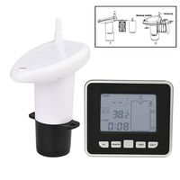 Thermometers,Meet&sunshine Ultrasonic Tank Liquid Depth Level Meter with Temperature Water Level Gauge