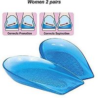 FEET RIGHT Orthotics Corrective Heel Insoles, Heel Cups Cushions Insoles for Plantar Fasciitis, Heel Spurs, and Heel Pain. (Women 2 Pairs (S))