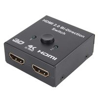 Huangou ❤ HDMI Bi-Direction Switch ❤ HDMI Bi-Directional 2x1 Switch Switcher or 1x2 Splitter Selector 3D 4K HDCP 2.2 (Black, 53x48x20mm)