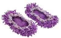 Black Temptation Chenille Mop Slippers Mops Shoes Detachable Clean Shoe Cover [Purple 01]