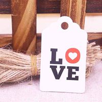 OBELLA BOUTIQUE 100 tag 100 string brown/white NEW DIY LOVE 5X3cm handmade with love products note tag my sweet honey for wedding tag